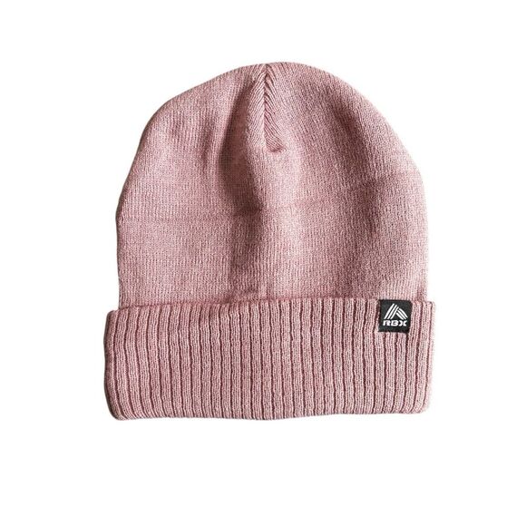 RBX Pink Knit Beanie with Ribbed Brim and Classic Fit 10 0518 - Picture 2 of 4